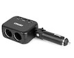Rozdvojka zapaľovača 12V/24V, 2xUSB-A, 1x USB-C, otočná 180°