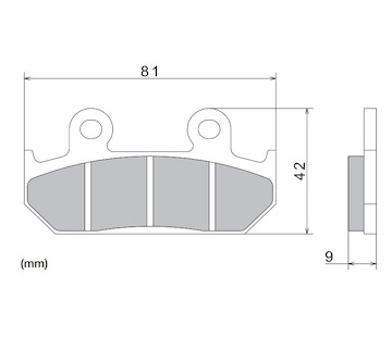 brzdové destičky, NISSIN (semi-metalická směs) 2 ks v balení