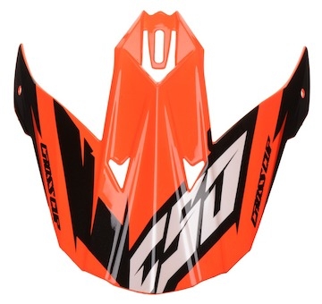 kšilt pro přilby Cross Cup Two, CASSIDA (oranžový fluo/bílý/černý/šedý)
