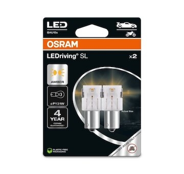 OSRAM Žiarovka 12V LED  PY21W  BAU15s 1 3W blister Ecopack /2ks/
