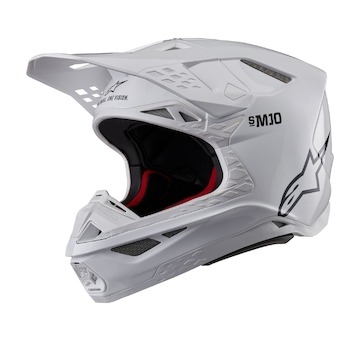 prilba SUPERTECH S-M10 SOLID, ALPINESTARS (biela, veľ. S)