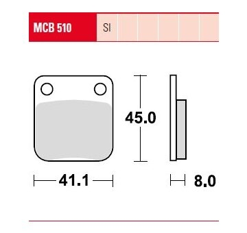 Sada brzdových platničiek kotúčovej brzdy TRW MCB510SI