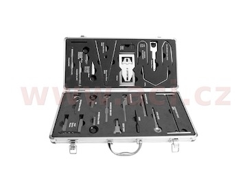 sada pro demontáž rádíí a navigací (VW, Audi, BMW, Ford, Opel, MB, Fiat, Porsche) 46 ks v ALU kufříku
