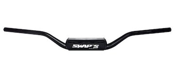 SWAPS Riadidlá motocykla hliníkové 28,6 mm čierne + penový chránič - vysoké