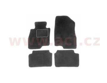 textilní koberečky černé (sada 4 ks)