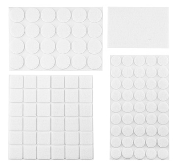 TOP TOOLS Podložky filcové samolepiace, biele, 106 ks