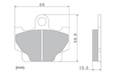 brzdové destičky, NISSIN (semi-metalická směs) 2 ks v balení