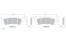 brzdové destičky, NISSIN (semi-metalická směs) 2 ks v balení