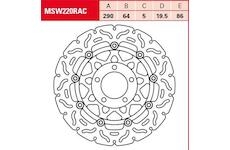 Brzdový kotúč TRW MSW220RAC