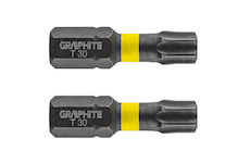 GRAPHITE Rázové bity TX30 x 25 mm, 2 kusy.