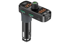 Nabíjačka mobilov do zapaľovača 12-24V autoadapter bluetooth 2USB-A USB-C MicroSD TRANSMITTER