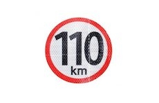 Nálepka 110km reflexná priemer 200mm