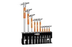 NEO Sada kľúčov typu T so závlačkou. 10 ks v stojane 2 - 10 mm