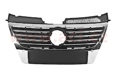přední mřížka černá/chrom. s chrom. lištami a s otvory pro parkovací senzory - pro znak 150 mm ORIGINÁL