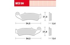 Sada brzdových platničiek kotúčovej brzdy TRW MCB594