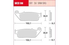 Sada brzdových platničiek kotúčovej brzdy TRW MCB598SRM