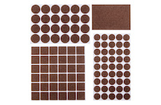 TOP TOOLS Podložky filcové samolepiace, hnedé, 106 ks